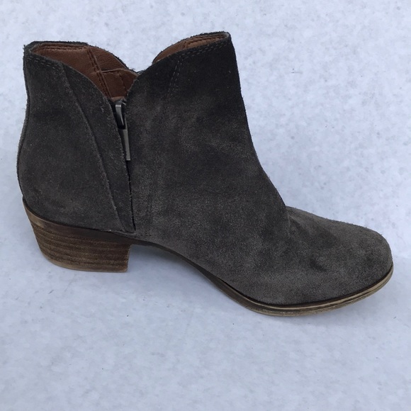 Lucky Brand Brown Suede Ankle Boots - Picture 4 of 11